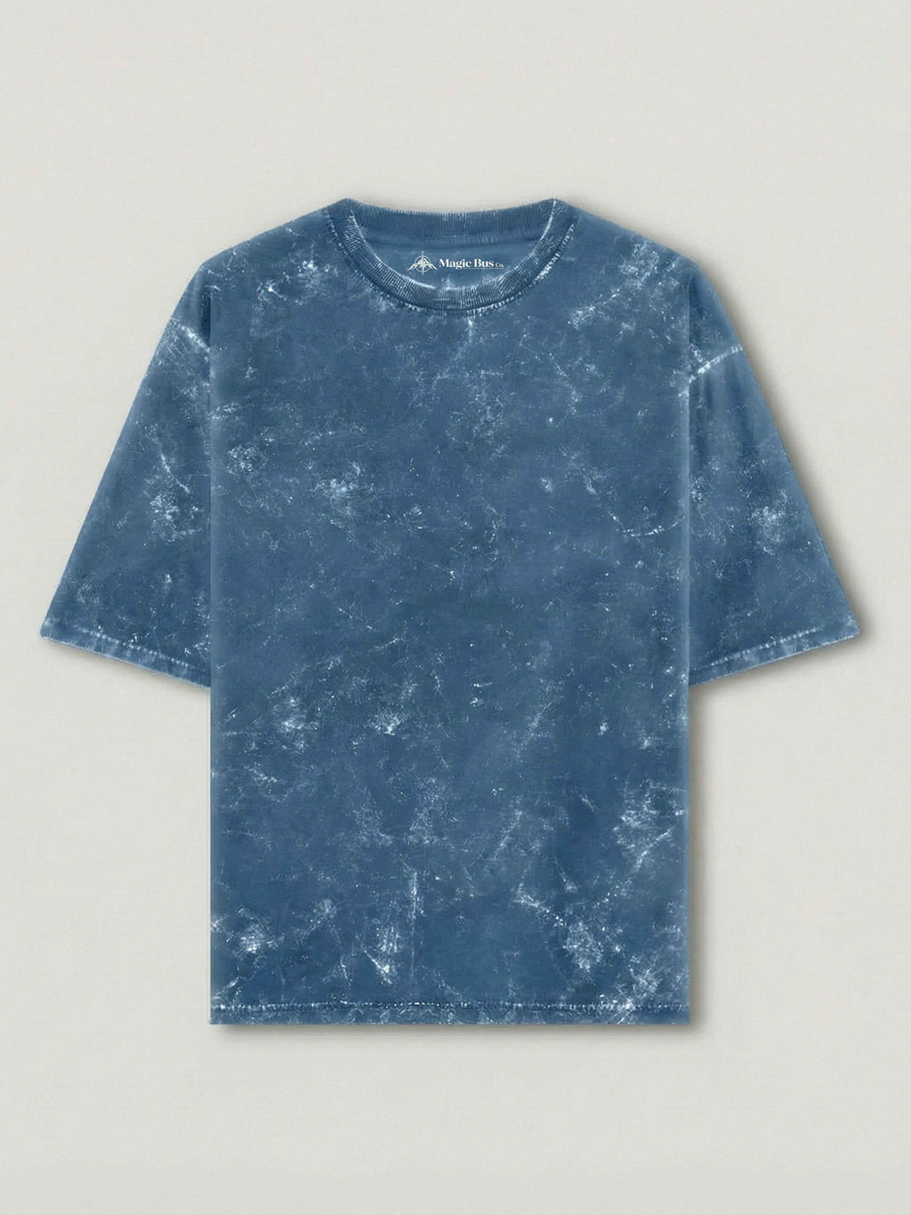 Premium Oversized Acid Wash Blue T-Shirt – 240 GSM Heavyweight Cotton