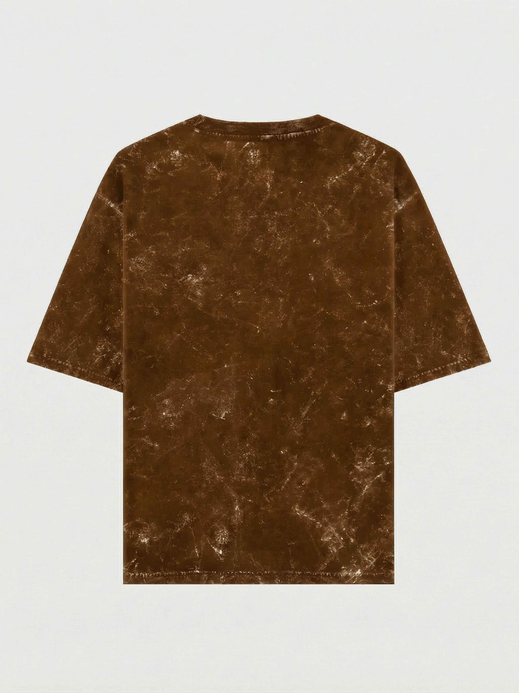 Premium Oversized Acid Wash Brown T-Shirt – 240 GSM Heavyweight Cotton