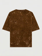 Premium Oversized Acid Wash Brown T-Shirt – 240 GSM Heavyweight Cotton