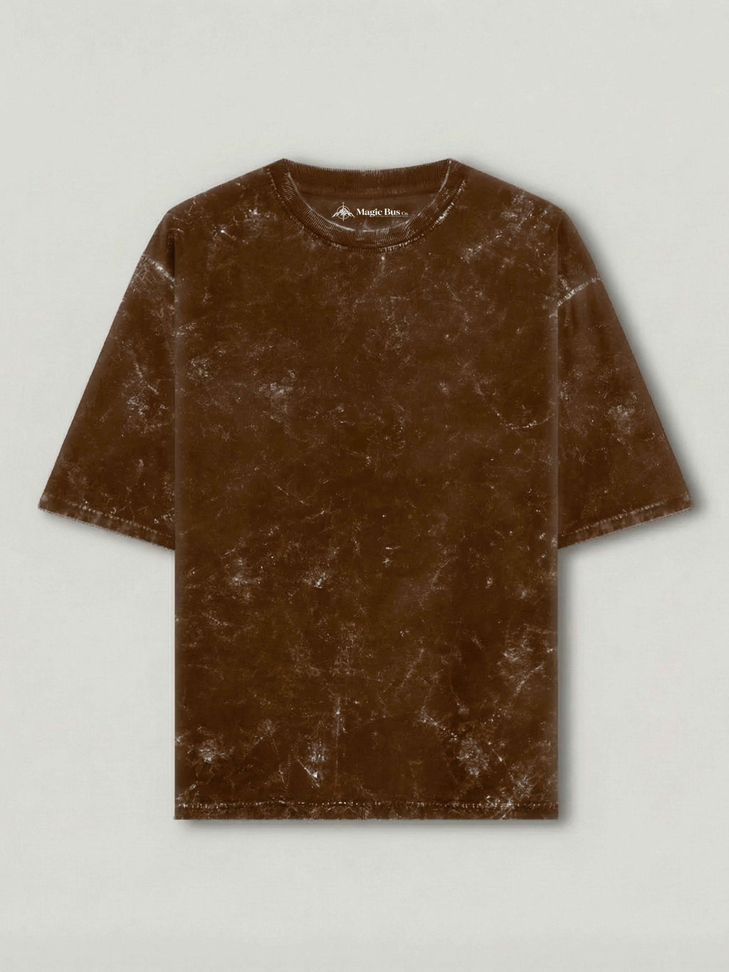 Premium Oversized Acid Wash Brown T-Shirt – 240 GSM Heavyweight Cotton