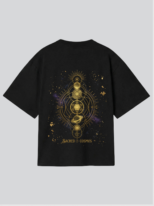 Sacred Cosmos Graphic Premium Oversized T-Shirt