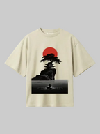 Japanese Zen Temple Oversized T-Shirt | Aesthetic Graphic Tee