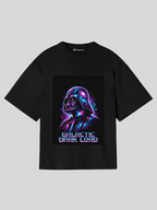 Black t-shirt with a graphic of Darth Vader and 'Galactic Dark Lord' text on a gray background