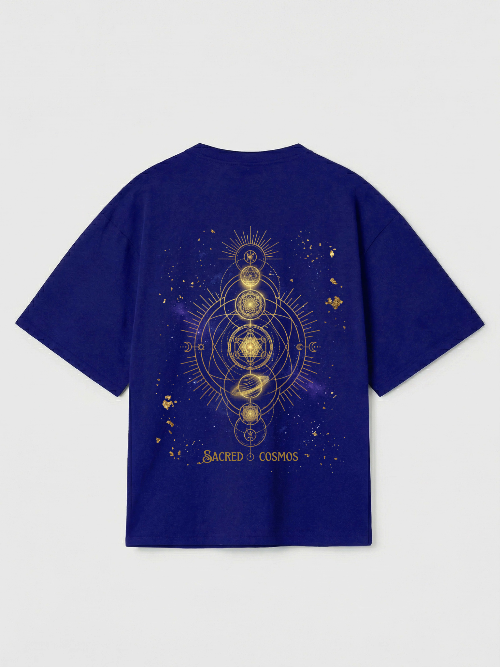 Sacred Cosmos Graphic Premium Oversized T-Shirt