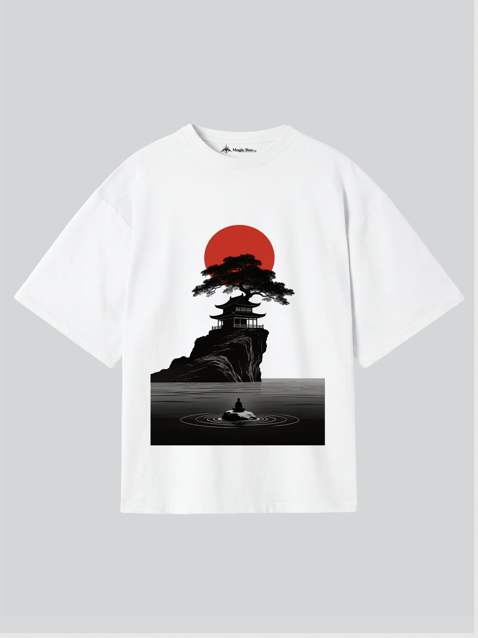 Japanese Zen Temple Oversized T-Shirt | Aesthetic Graphic Tee