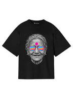 Cool Grandma Oversized T-Shirt for Men & Women | Funky Retro Graphic White Tee | Funny Aesthetic Streetwear Cotton T-Shirt