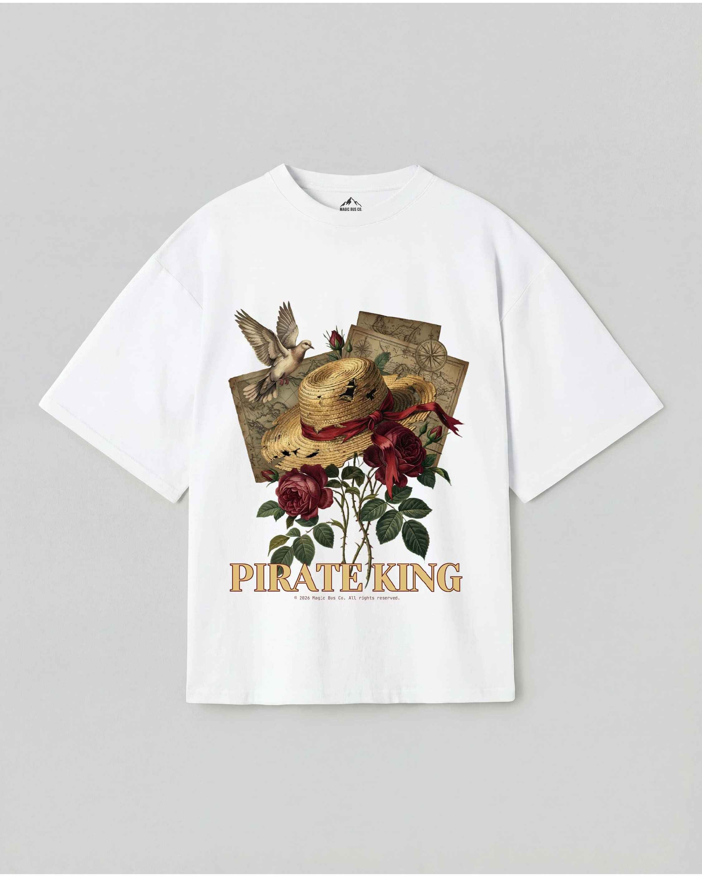 Pirate King Vintage Anime Oversized T-Shirt