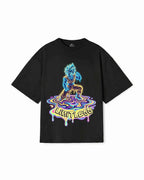 Limitless Neon Drip Anime Oversized T-Shirt