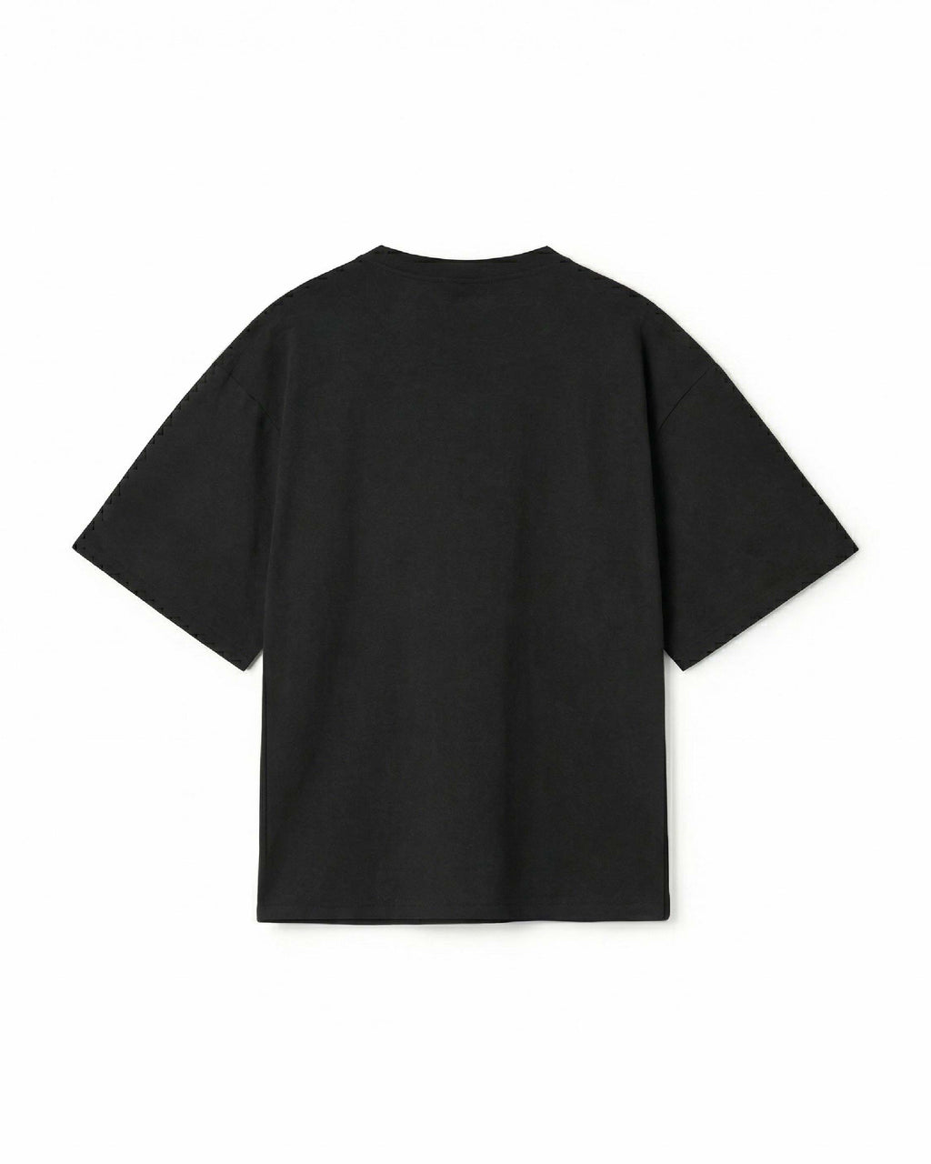 Black t-shirt on a white background