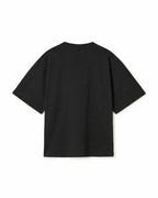 Black t-shirt on a white background
